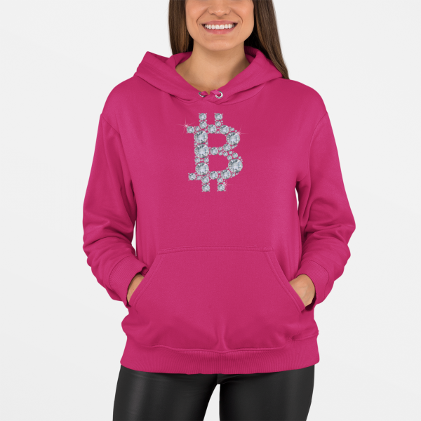 Mikina s kapucňou  #BTC diamont